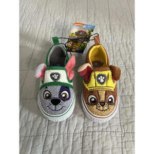 Nickelodeon Paw Patrol Slip On Tenns Shoes, Size 5, Rubble & Rocky